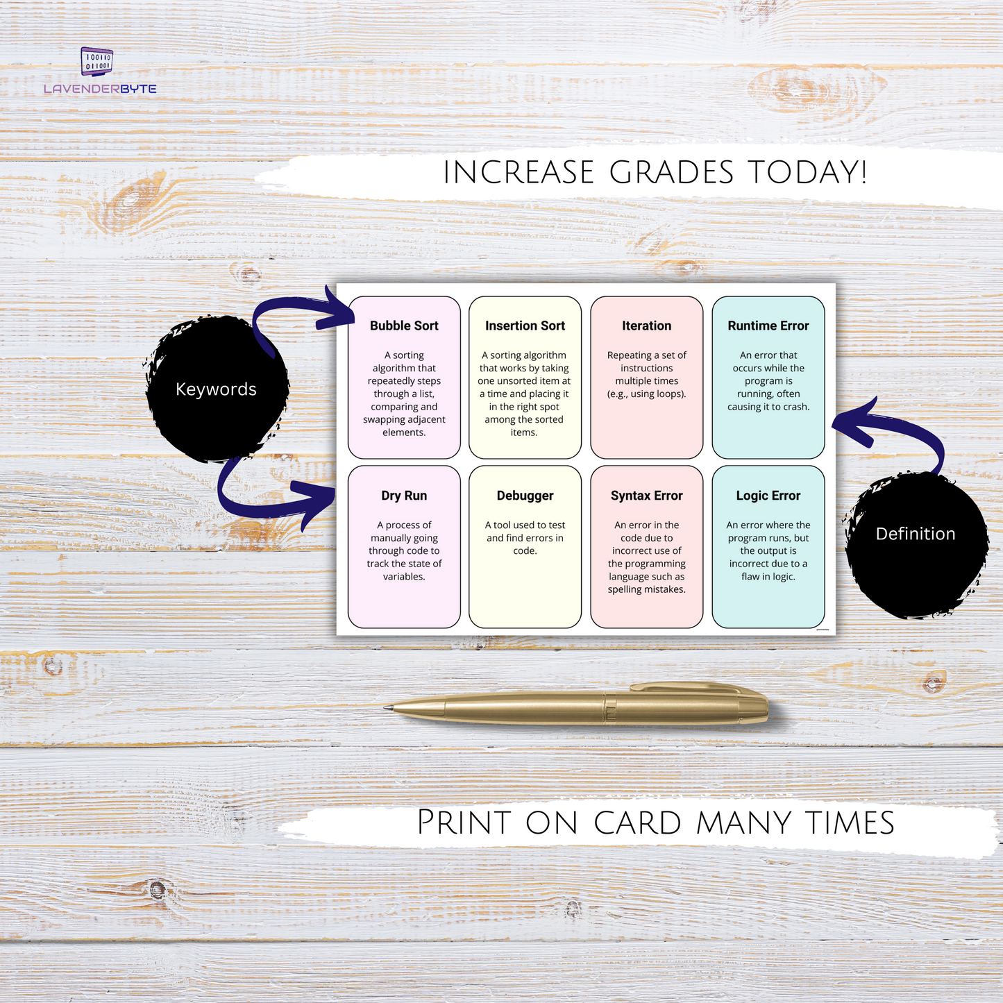 GCSE Computer Science Flashcards | OCR-Aligned Printable Revision Cards
