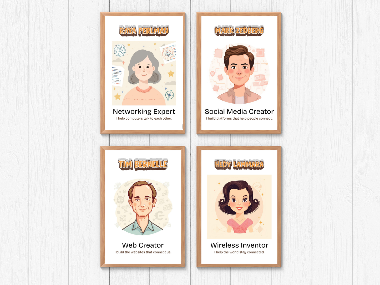 Fictional STEM Heroes Poster Set | Kids Computing Career Posters | Classroom STEM Decor | Bulletin Board Kit