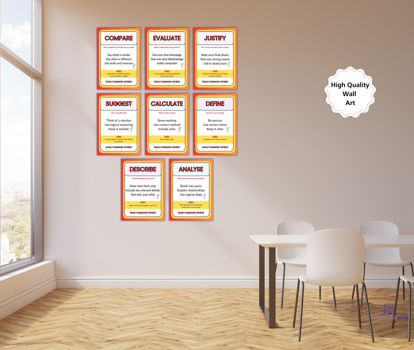GCSE Computer Science Command Words Posters (Set of 13) | Improve Exam Answers | KS3 KS4 Revision Display
