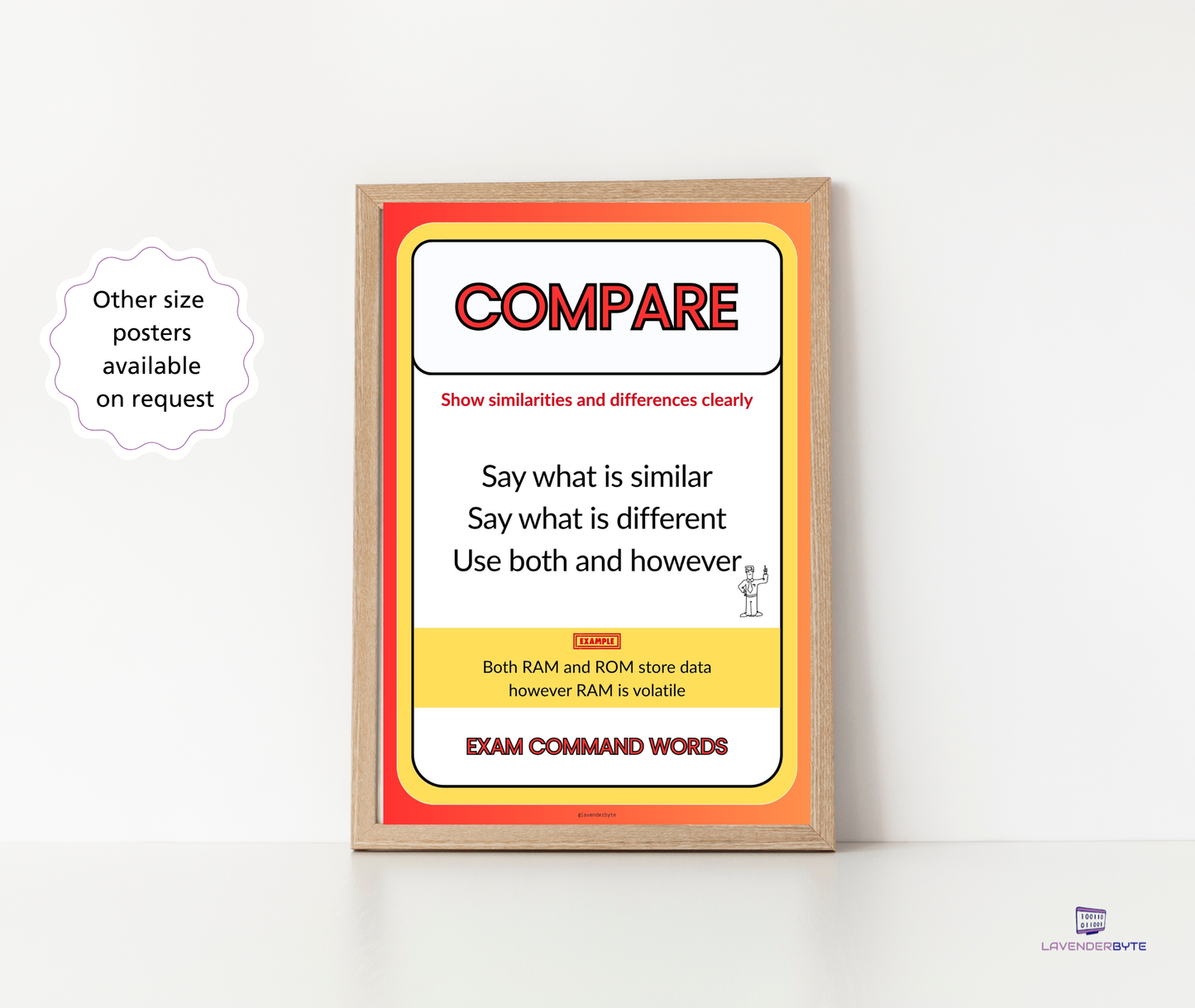 GCSE Computer Science Command Words Posters (Set of 13) | Improve Exam Answers | KS3 KS4 Revision Display