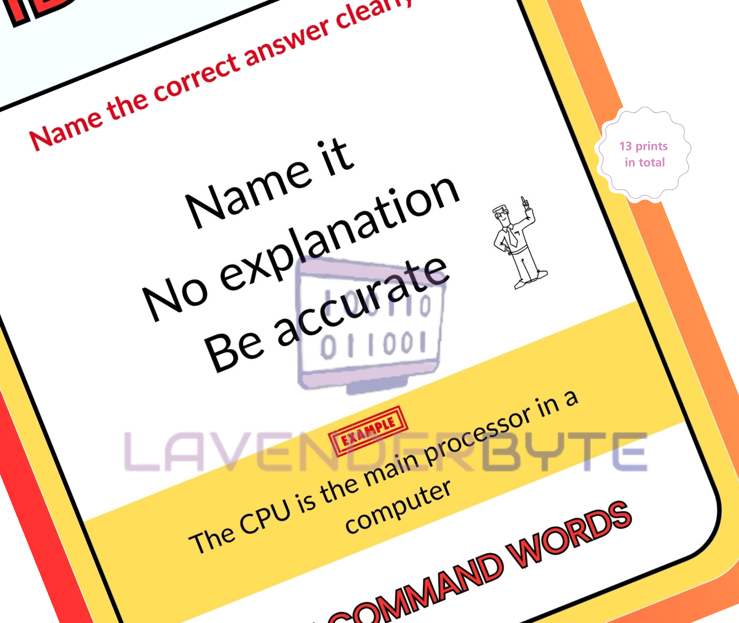 GCSE Computer Science Command Words Posters (Set of 13) | Improve Exam Answers | KS3 KS4 Revision Display