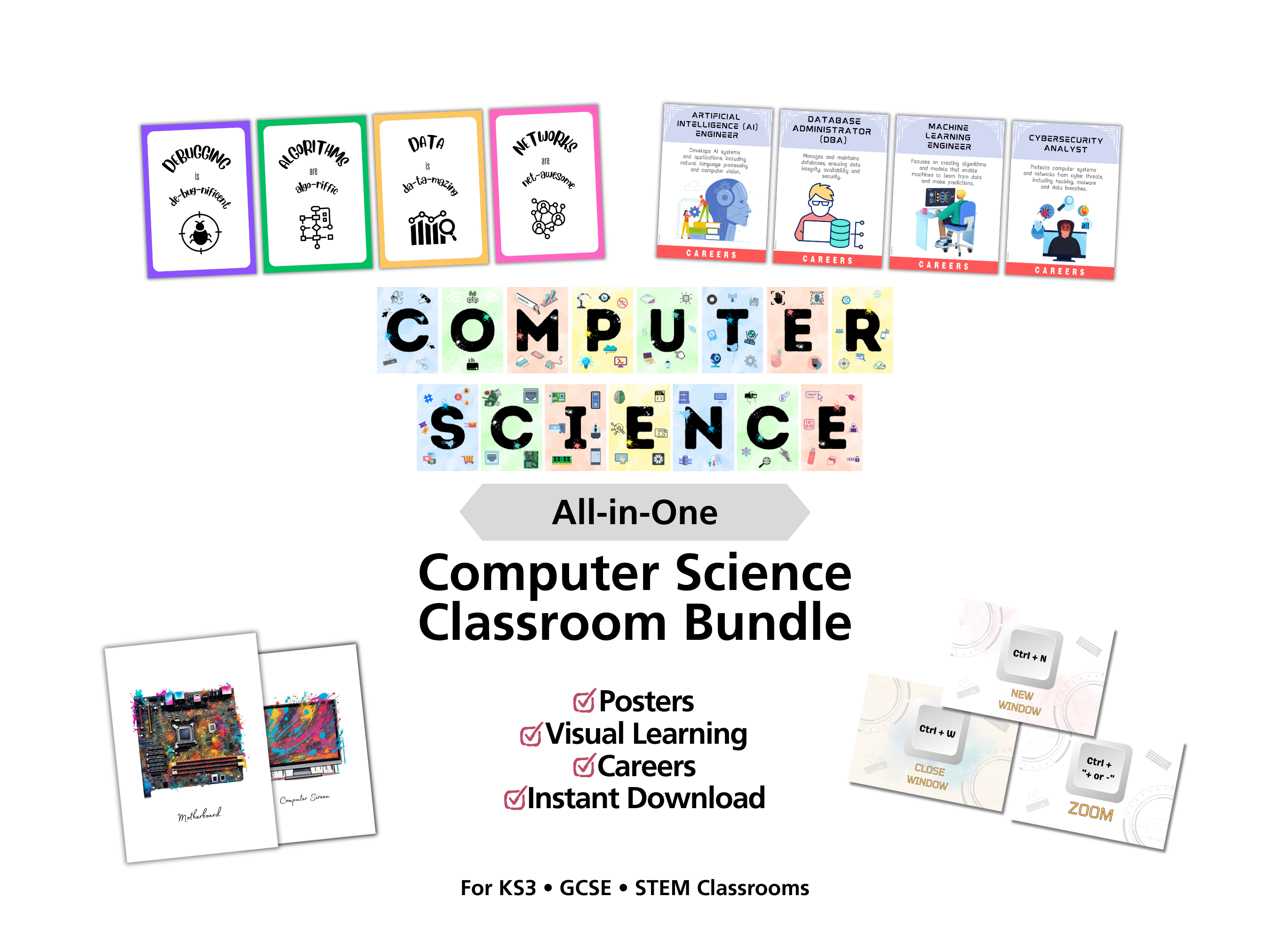 All-in-One Computer Science Classroom Bundle (KS3–GCSE) – Lavenderbyte