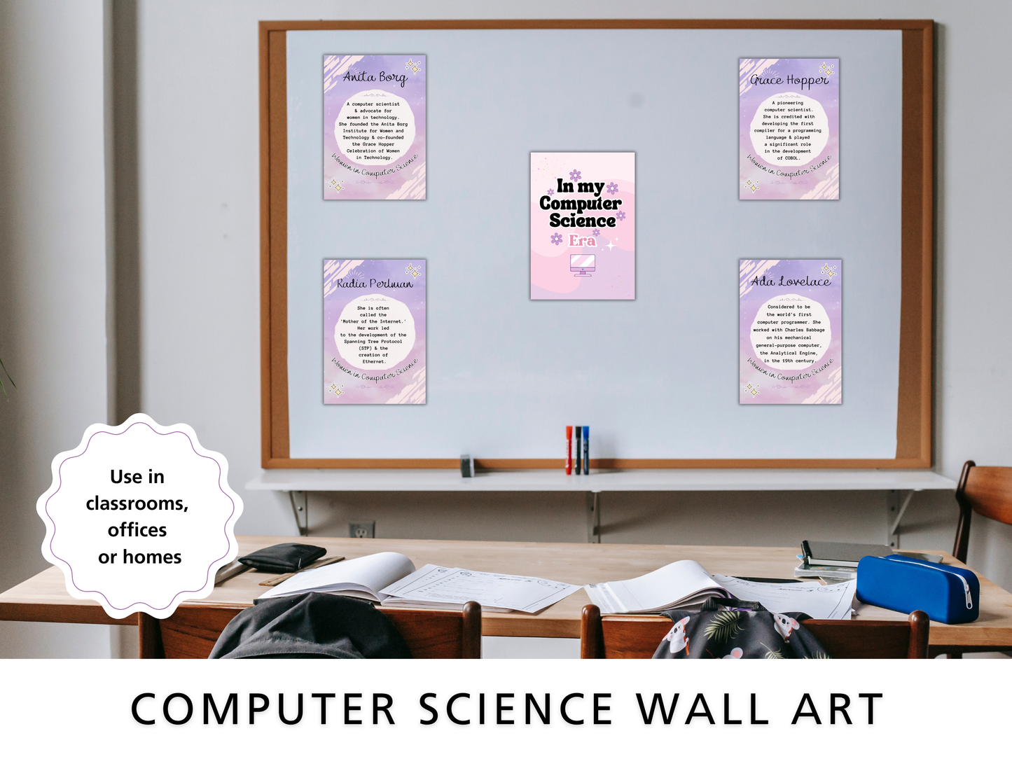Women in Computer Science Poster Set (20) | Female Tech Pioneers | Printable Classroom Display