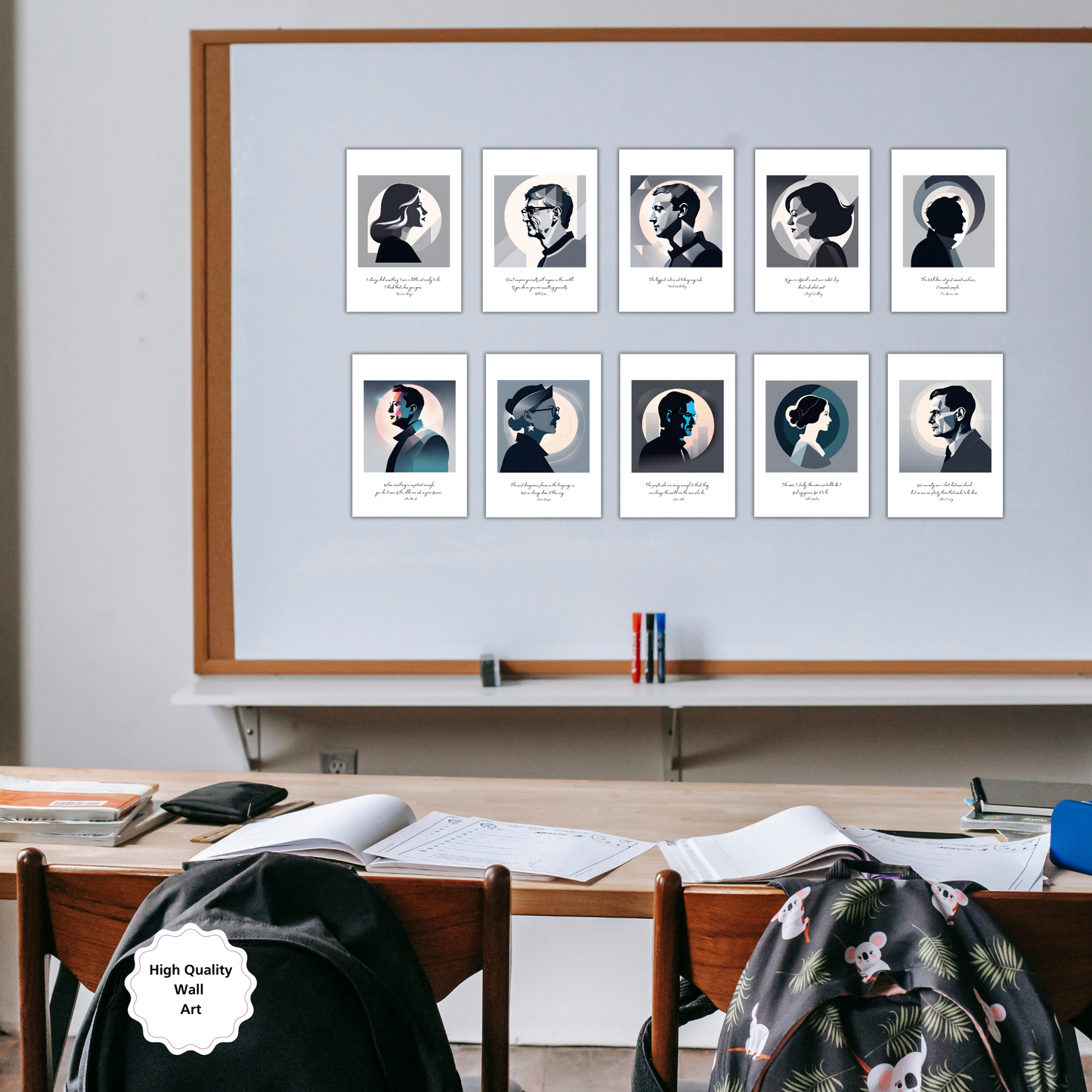 Famous Computer Scientists Posters – Silhouette Style | STEM Classroom Wall Art (Digital Download)
