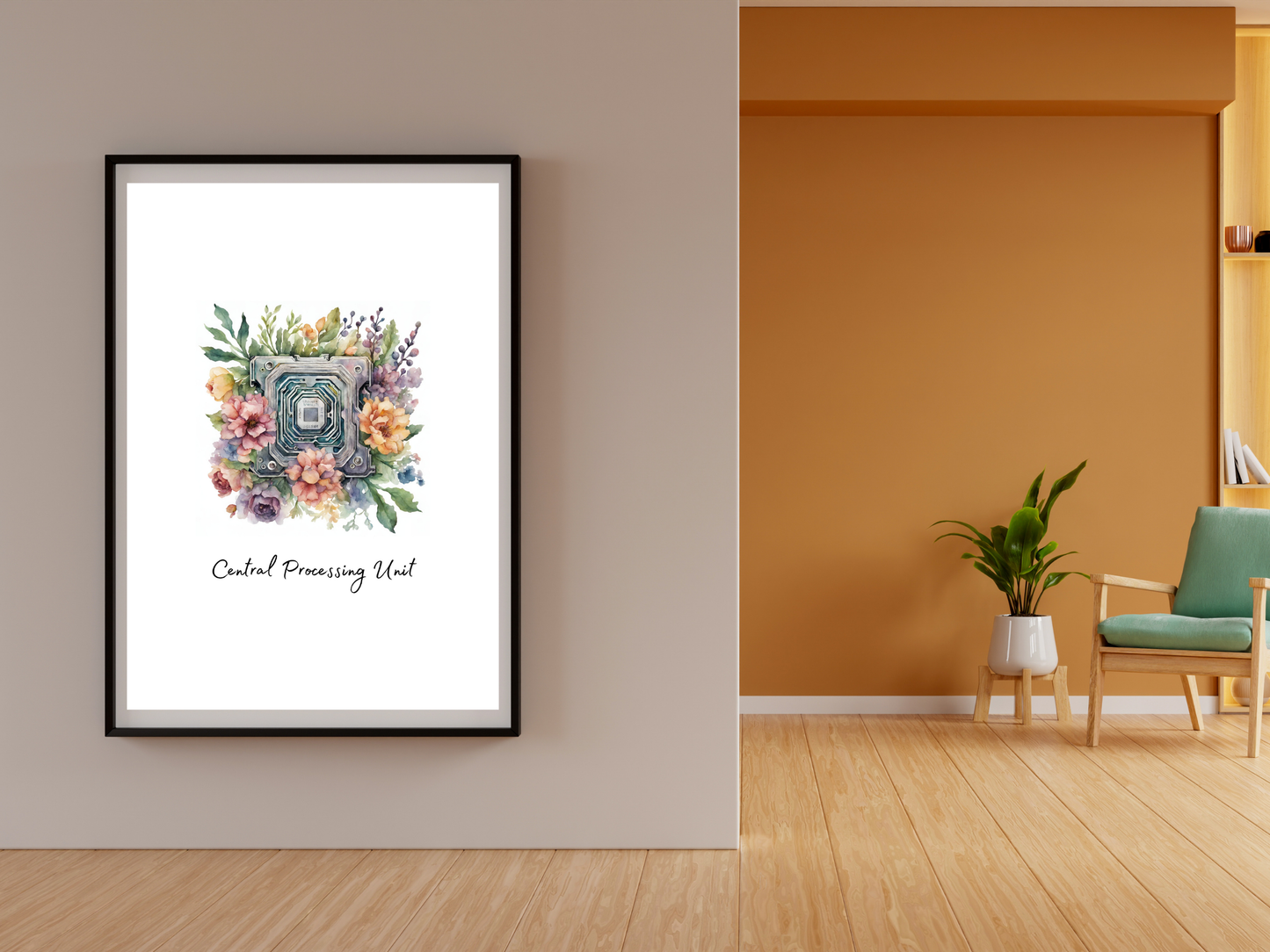 Floral Computer Tech Posters – Set of 12 | Modern STEM Classroom Wall Art