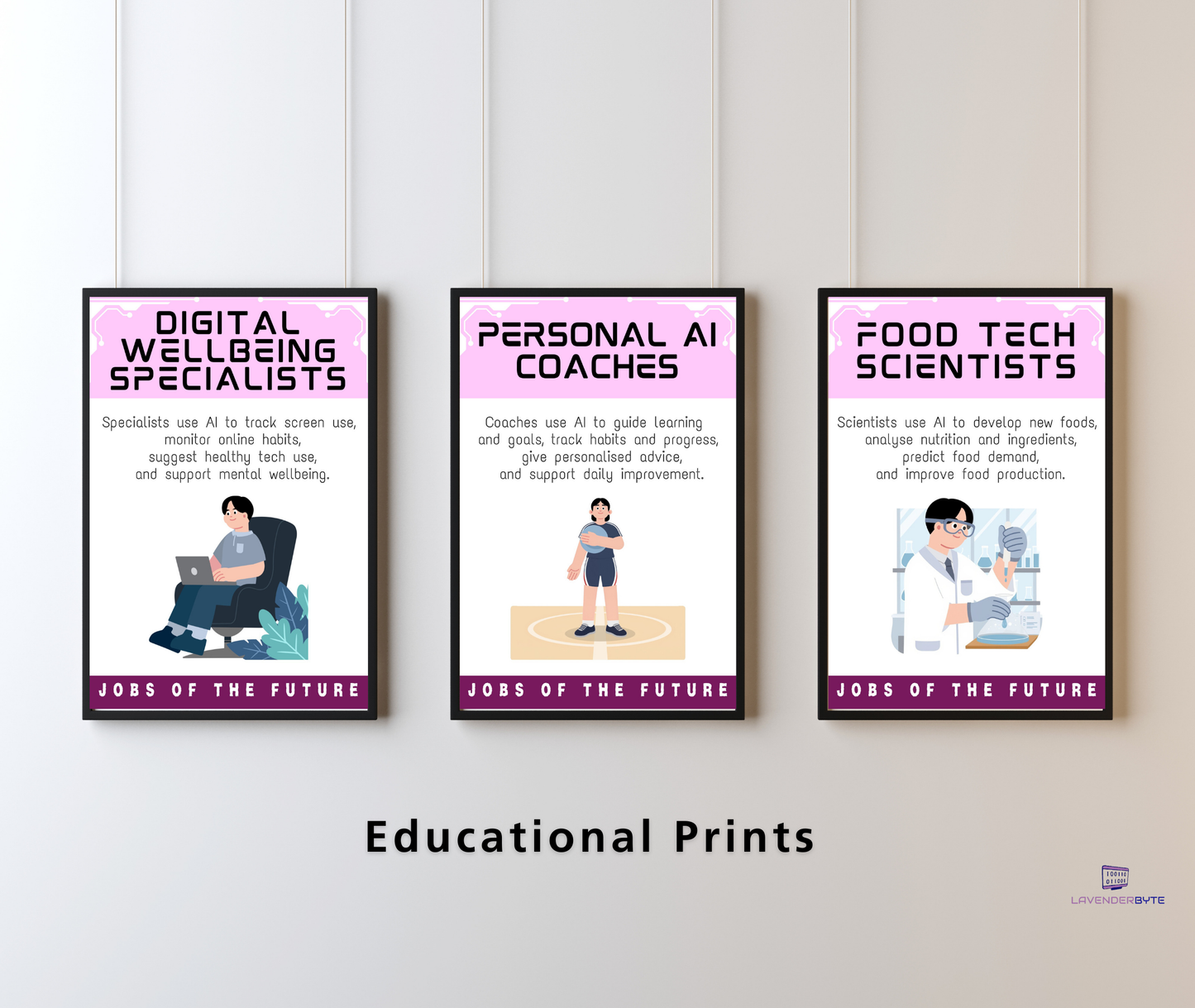 AI Jobs of the Future Posters (Set of 10) | Computer Science Classroom Decor