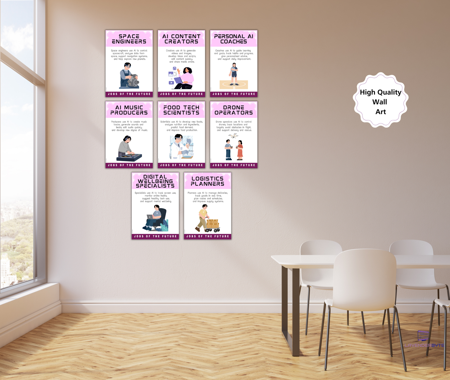 AI Jobs of the Future Posters (Set of 10) | Computer Science Classroom Decor