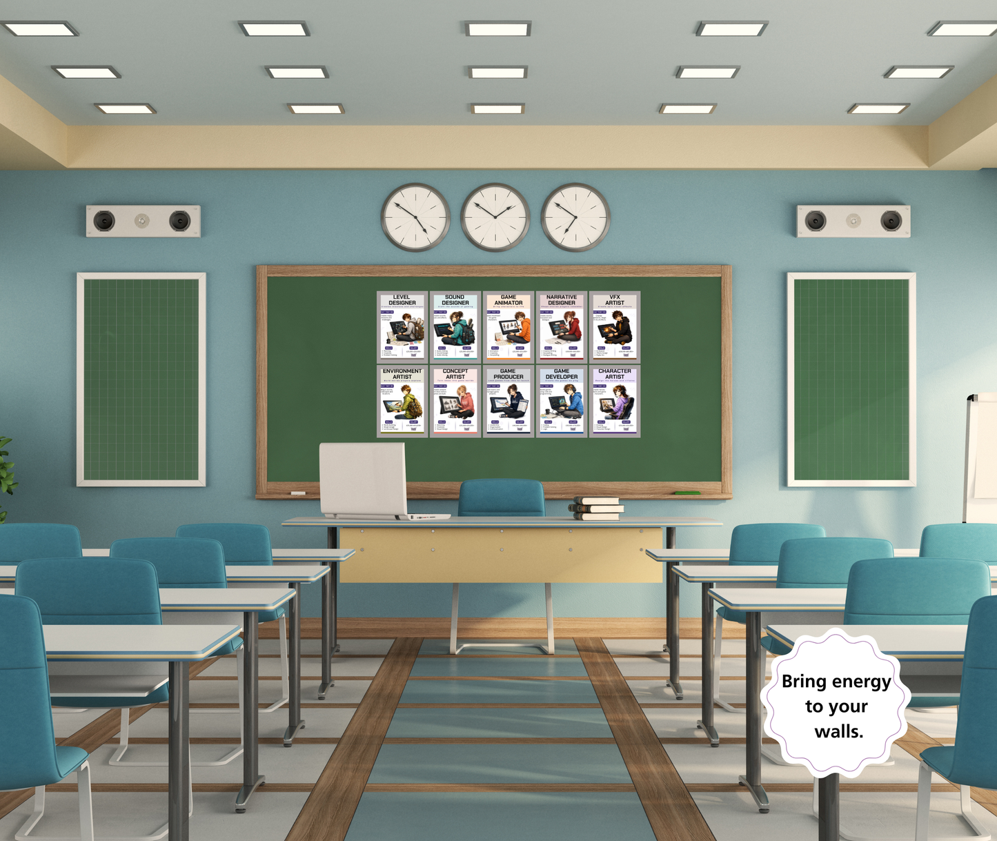 Gaming Careers Posters | Careers Behind Video Games | Computer Science Classroom Decor | STEM Career Display | Game Industry Job Exploration