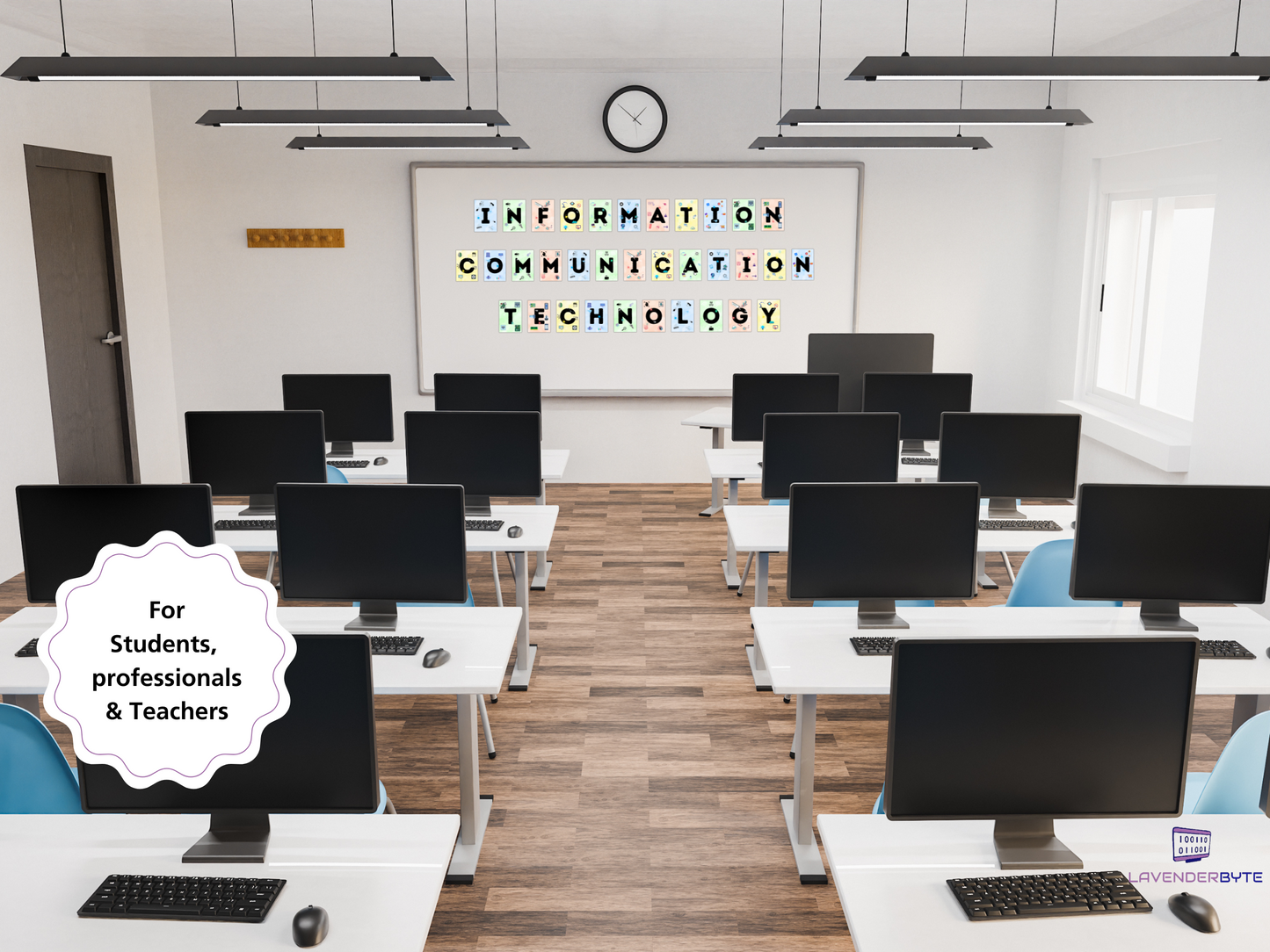 Computer Science Classroom Posters Bundle – 20 Did You Know Tech Facts, Lab Rules, Everyday Tech Explained & Letters – ICT STEM Display Pack
