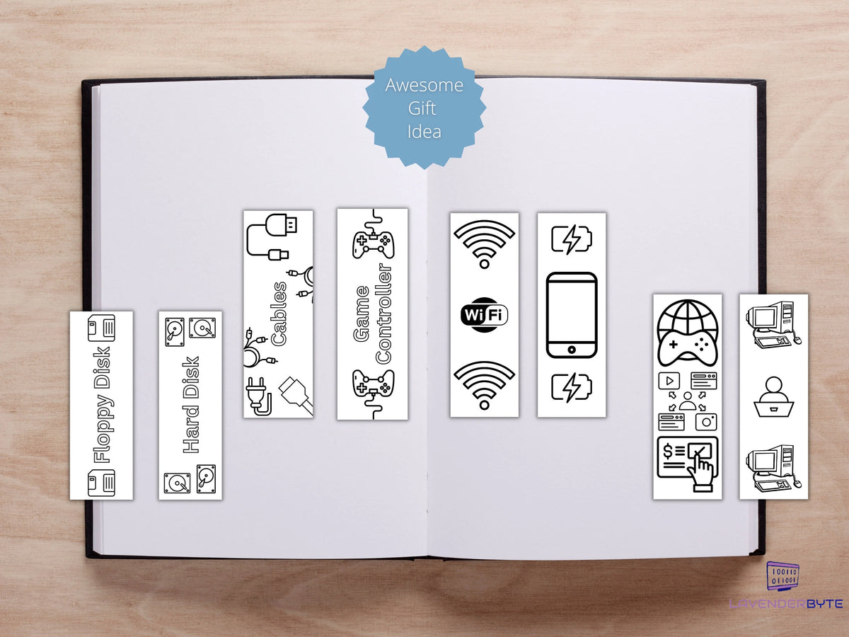 Bookmarks Computer Science Computer Science Colouring Bookmarks | Set of 30 Printable Technology ...