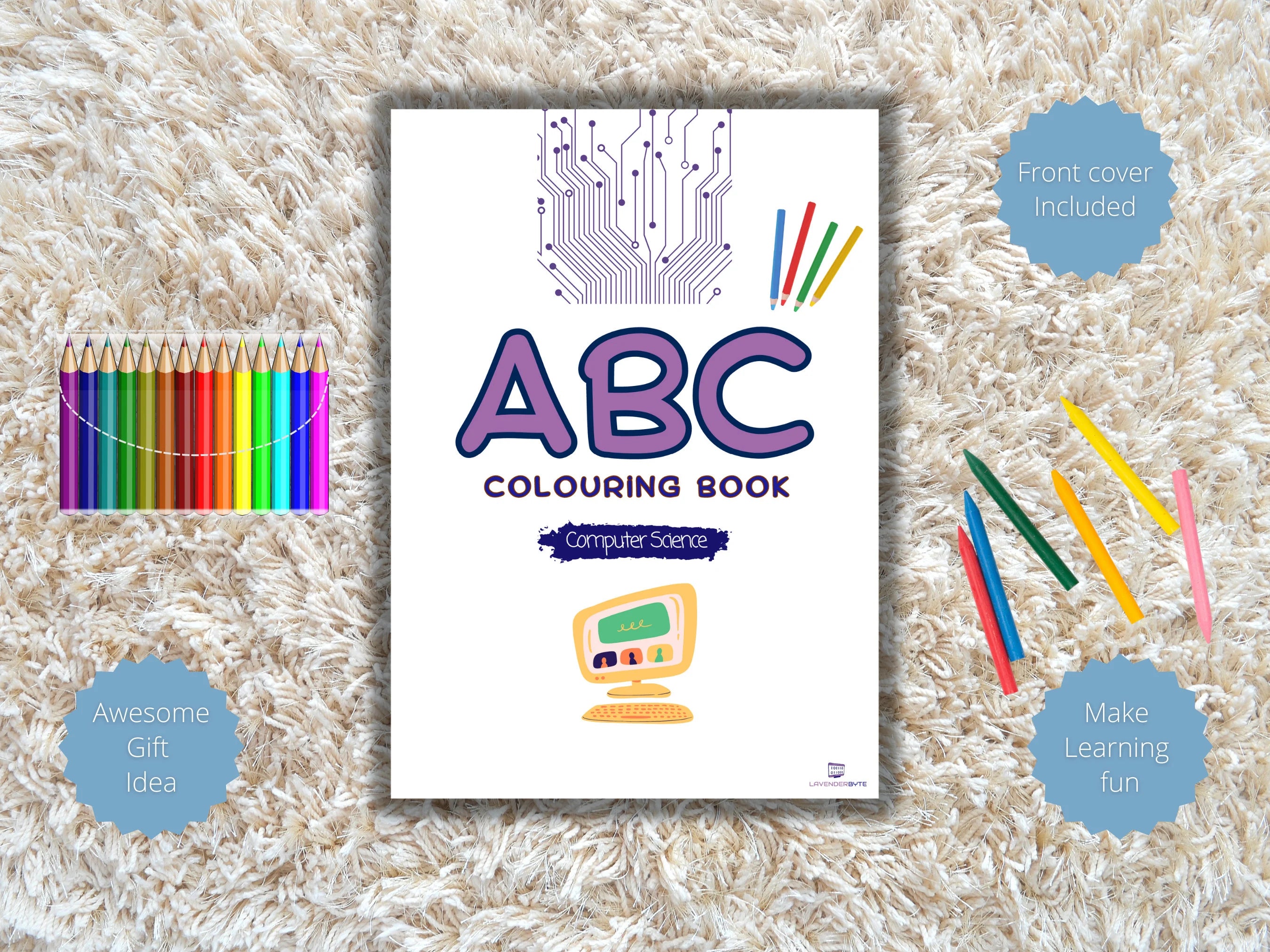 Computer Science Color Page Computer Science Colouring Book | Printable STEM ABC Colour-In Pages f ...