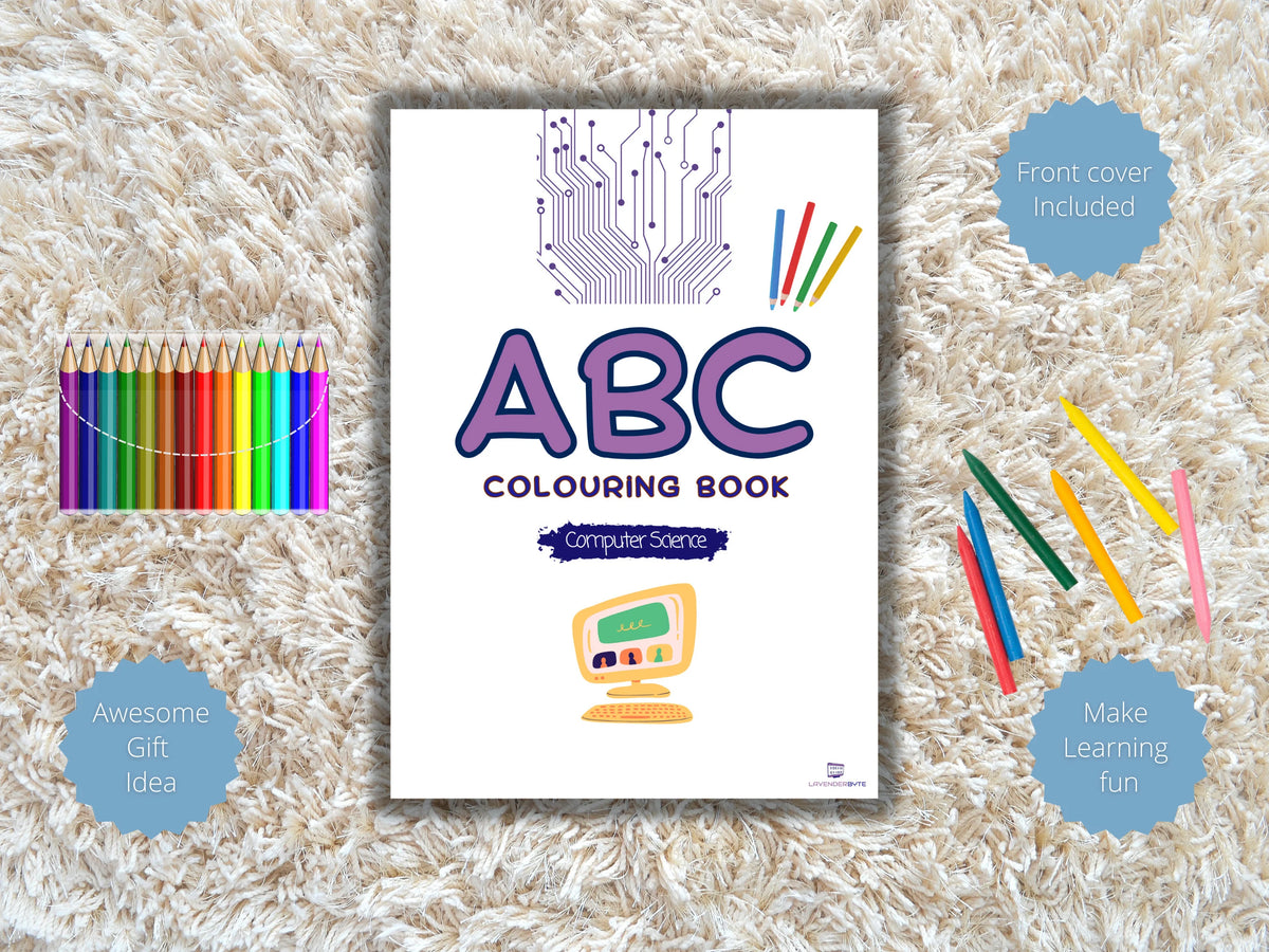 Computer Topic Coloring Book Computer Science Colouring Book | Printable STEM ABC Colour-In Pages f ...