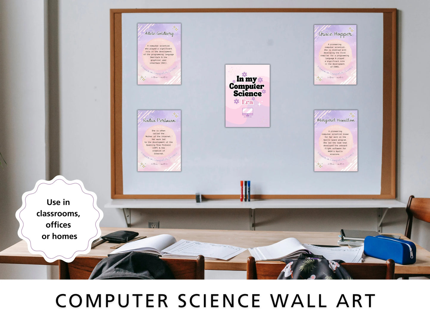 Women in Computer Science Era Classroom Posters Bundle Set of 20 Female Tech Posters Ada Lovelace Women in tech Class Decor for Teachers Lab