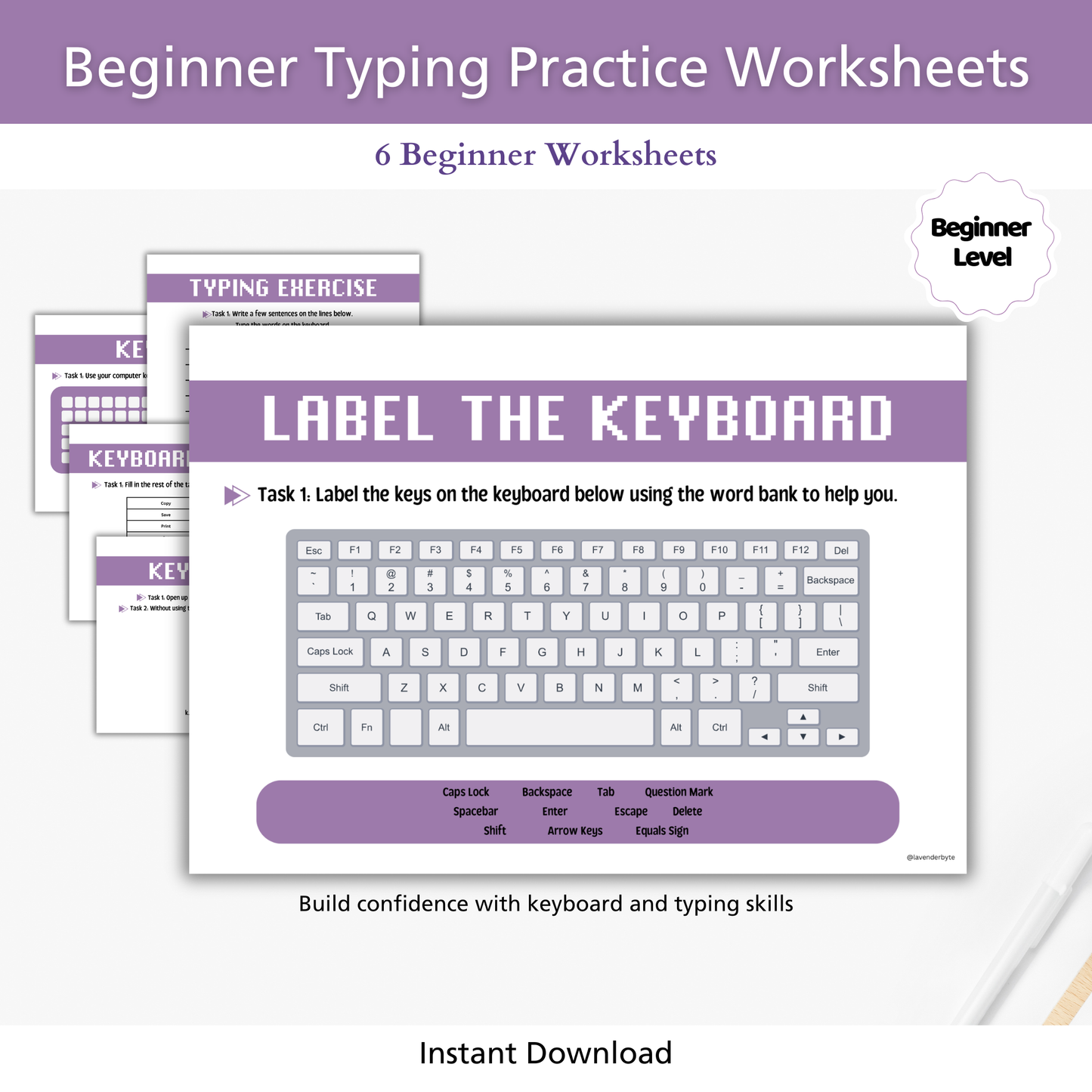 Keyboard Skills Worksheets | Learn to Type & Keyboard Practice