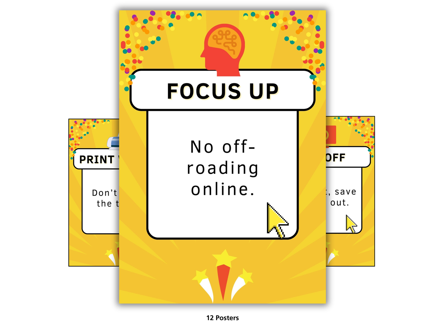 Computer Lab Rules Posters – Gen Z Classroom Decor (Set of 12)
