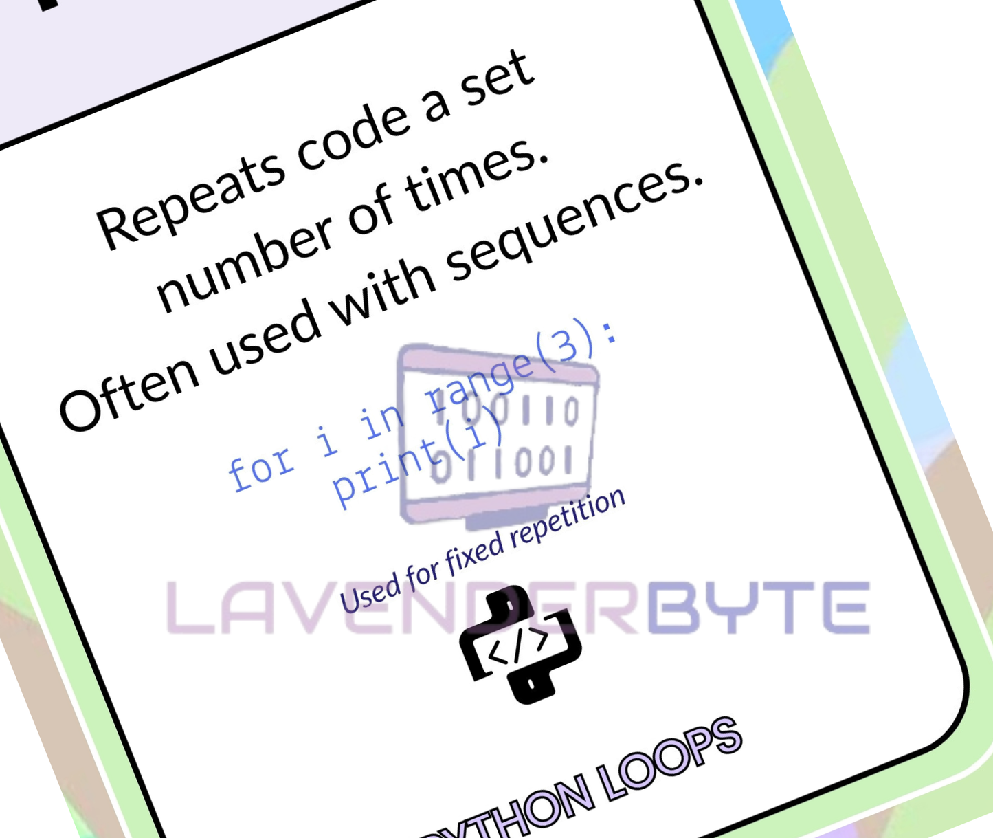 Python Loops Posters (For, While, Range, Break & Continue) | Computer Science Classroom Display