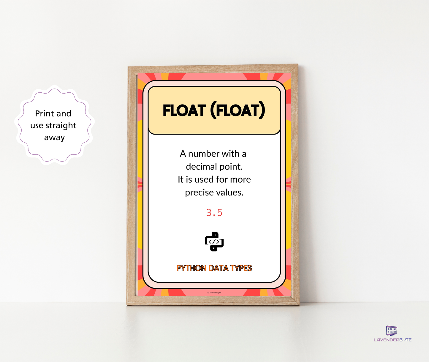 Python Data Types Posters (Complete Set of 8) | Computer Science Classroom Display