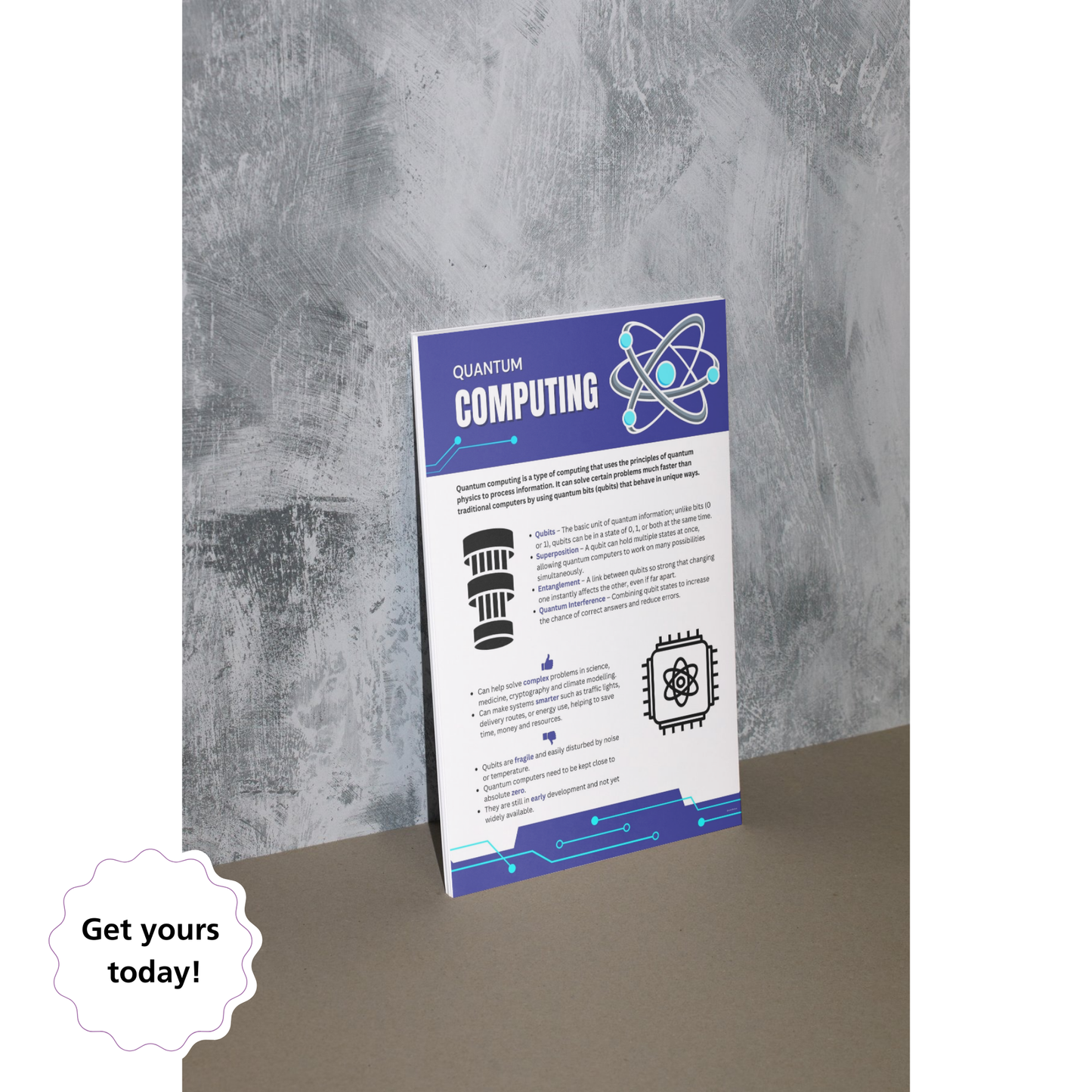 Quantum Computing Poster | GCSE Computer Science Revision (Digital Download)