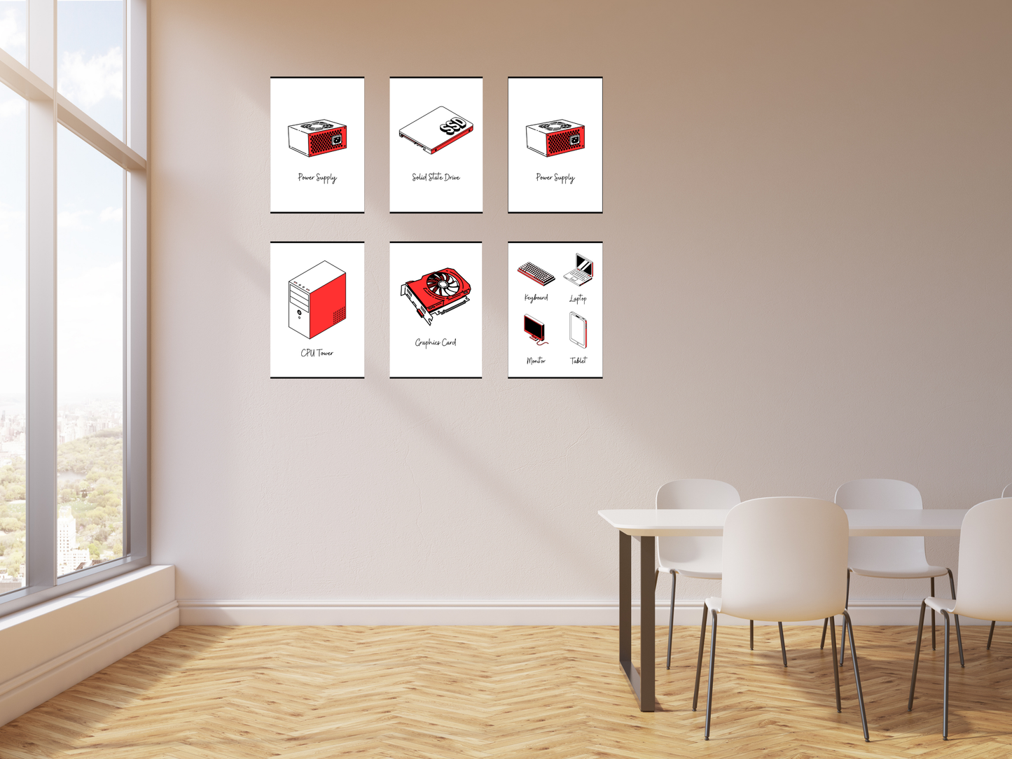 Tech Art Decor Computer Parts Prints Tech classroom posters x15 Print GCSE STEM women teaching technology College Computing Lab Wall Art