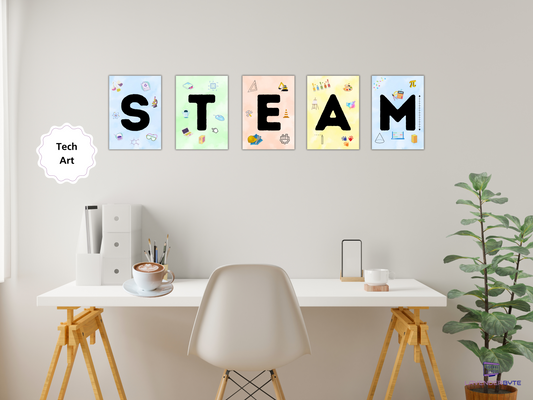 Classroom STEAM STEM Posters Computing Inspiring Posters Tech Classroom Display Computer Science GCSE Bulletin board technology art engineer