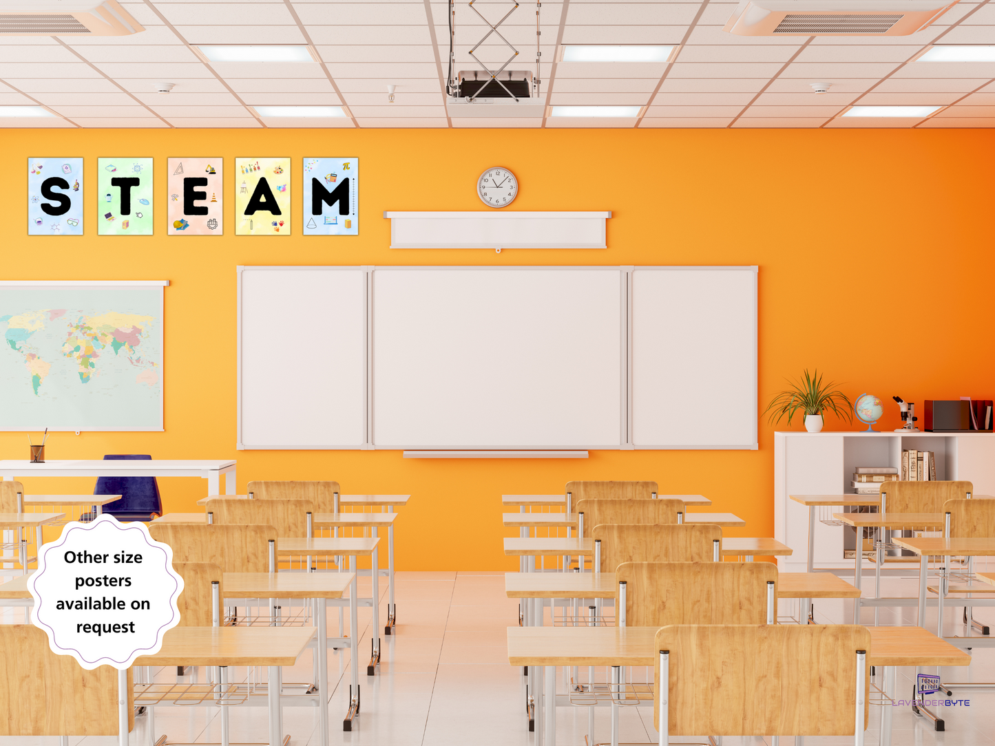 Classroom STEAM STEM Posters Computing Inspiring Posters Tech Classroom Display Computer Science GCSE Bulletin board technology art engineer